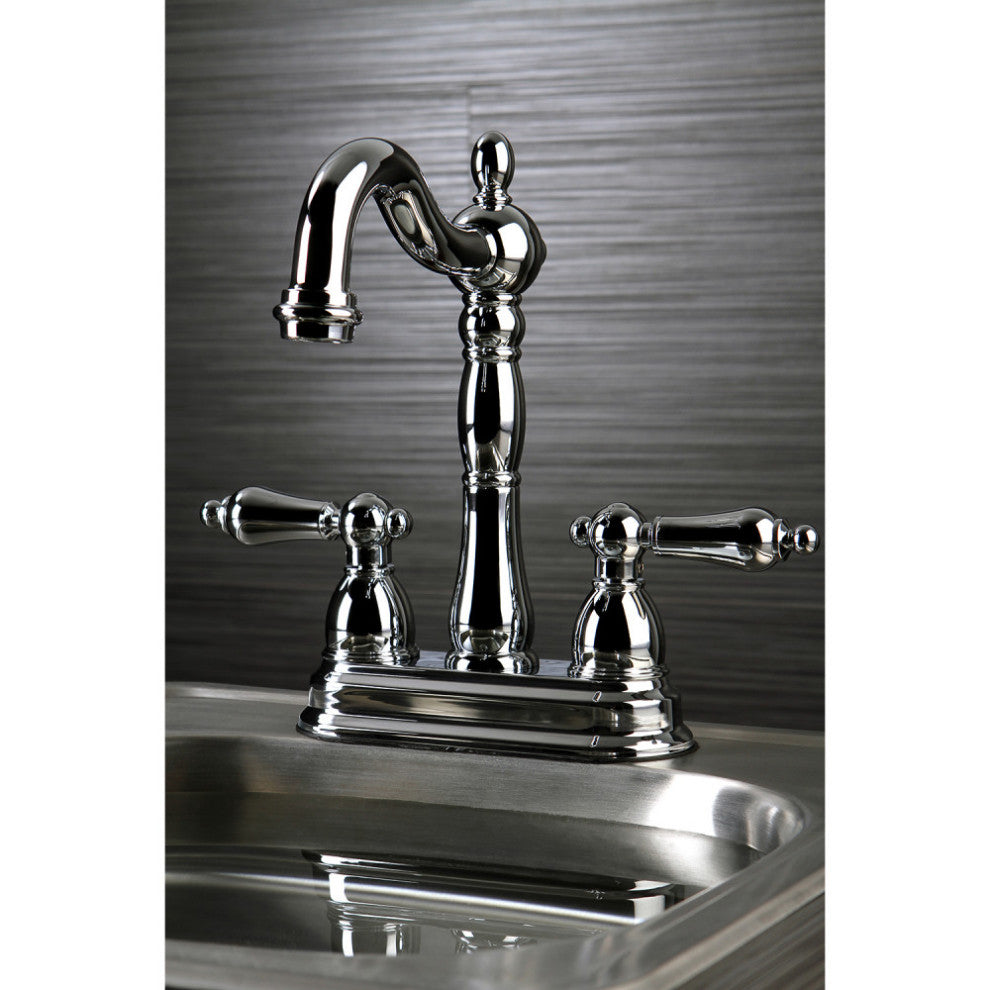 Kingston Brass 4" Centerset Bar Faucet, Polished Chrome