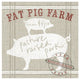"Farm Linen Pig" Digital Paper Print by Sue Schlabach, 26"x26"