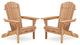 TATEUS Set of 2 Wooden Outdoor Adirondack Chairs for Patio, Garden, and Deck