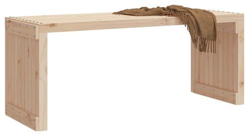 vidaXL Patio Bench Extendable Garden Bench Outdoor Seating Solid Wood Pine