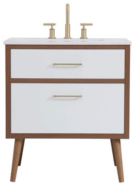 Home Living White 30" Bathroom Vanity