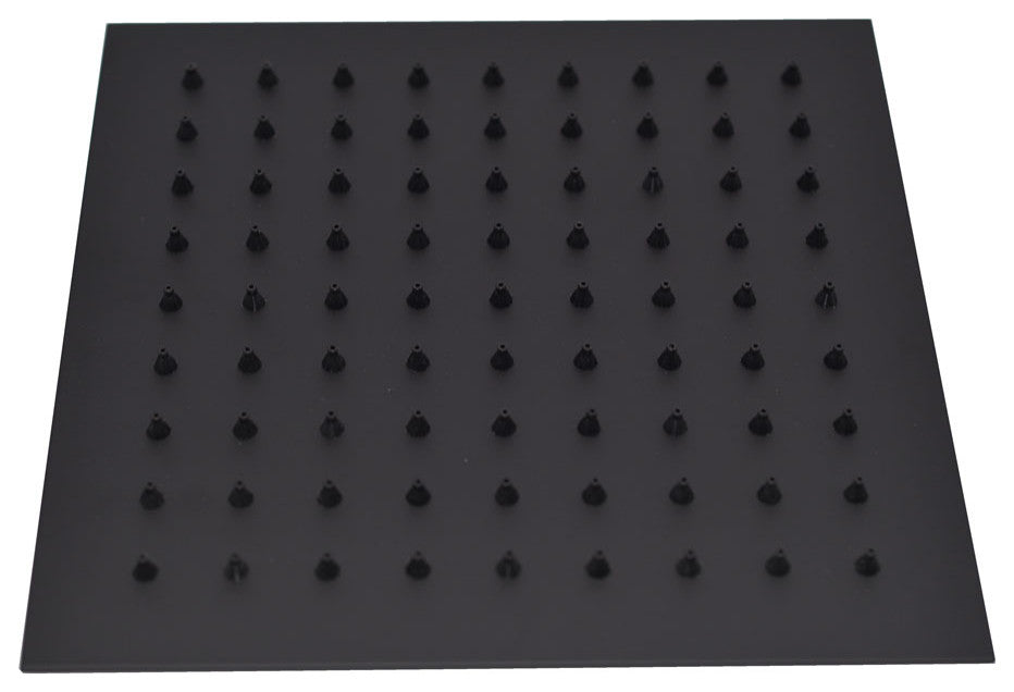 12"x12" Square Thin Shower Head, Matte Black