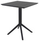 Sky 24 inch Square Folding Table in Black finish
