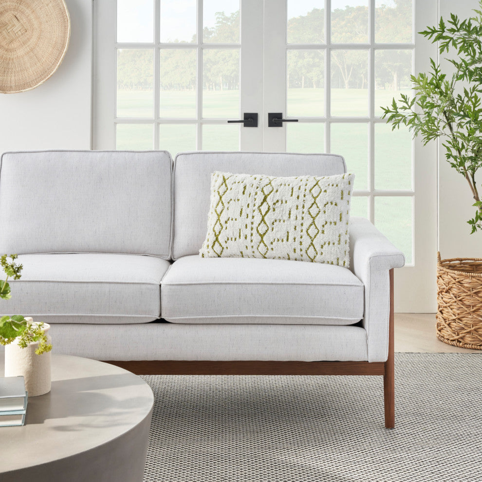 Mina Victory AA019 Throw Pillow, Lime, 12"X20"
