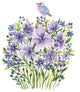 Watercolor Floral Print, Purple, 11"x14"