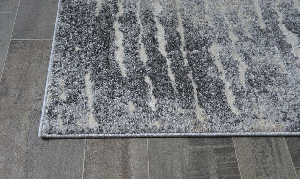 Denver Slate Contemporary Area Rug, Gray, 5'3"x7'3"