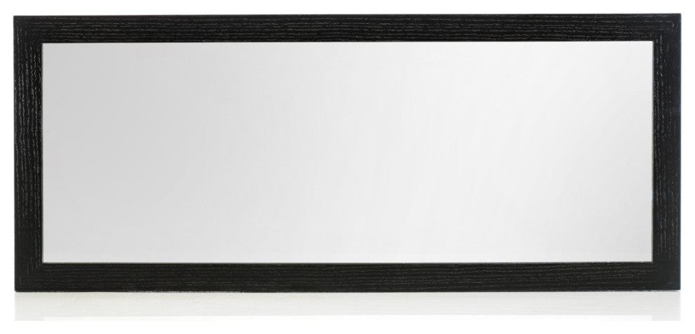 20" Black Mdf And Glass Mirror
