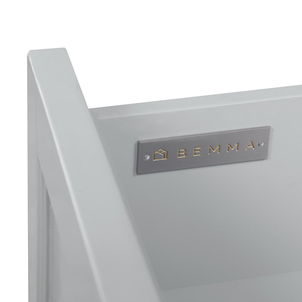Montauk Bathroom Vanity, Fog Gray With White Quartz, 36"