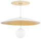 Brim 1-Light Large Pendant Soft White/Gold Leaf