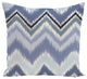 Ikat-Arina Stripe Print Pillow, Cadet, 16"x16"