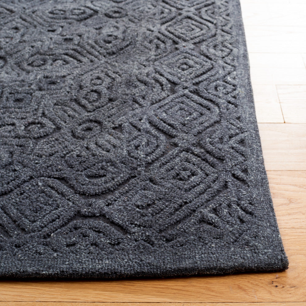 Safavieh Textural Collection TXT101H Rug, Charcoal, 6' X 9'