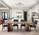 Sebastian 8-Light Brass Flush Mount