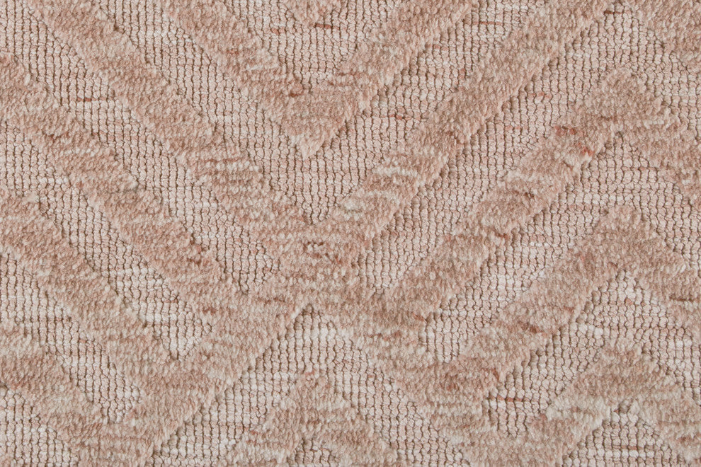 Weave & Wander Oliena Modern Art Deco Rug, Blush, 5'x8'