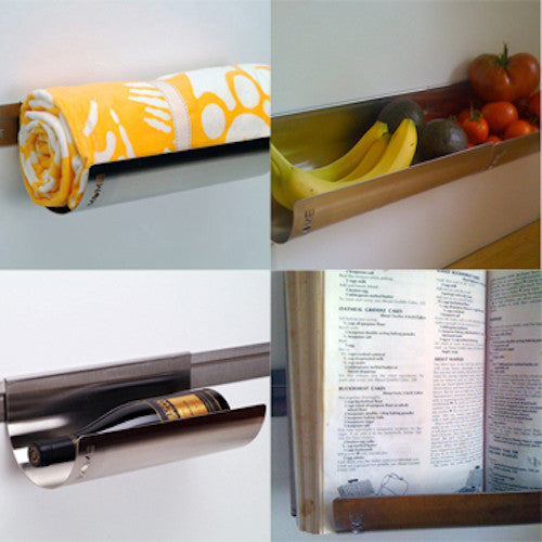 Stainless Steel Bin, 12" long, wall mounted