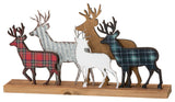 18"L Galvanized Metal/Wooden Reindeer Table Decor