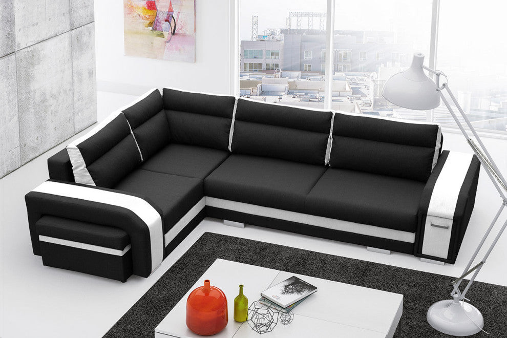 AMBROSE Sectional Sleeper Sofa, Left