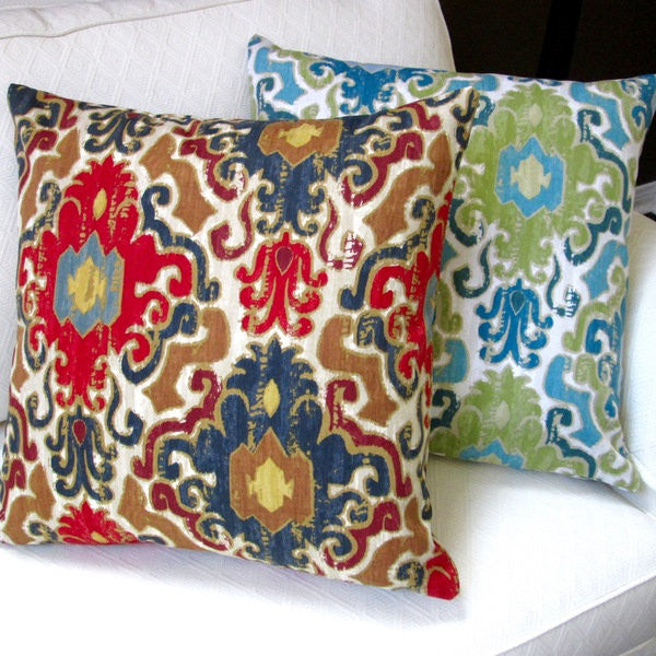 Indoor Toroli Jewel Or Aqua Venetian Style Antique 20x20 Throw Pillow