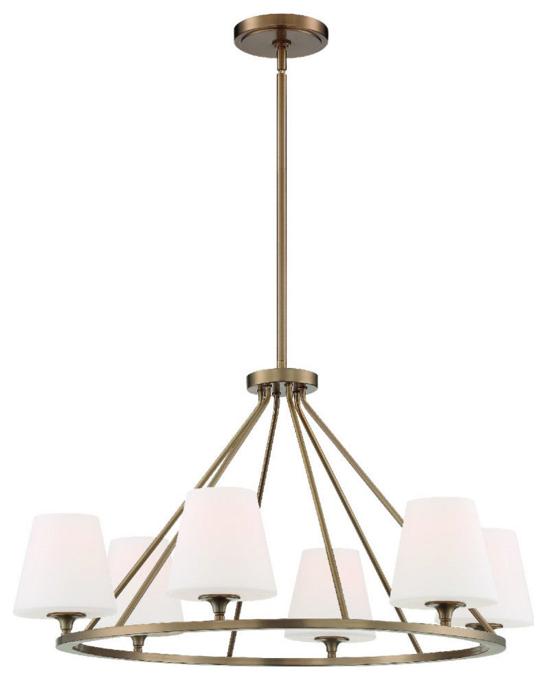 Crystorama Keenan Six Light Chandelier KEE-A3006-VG