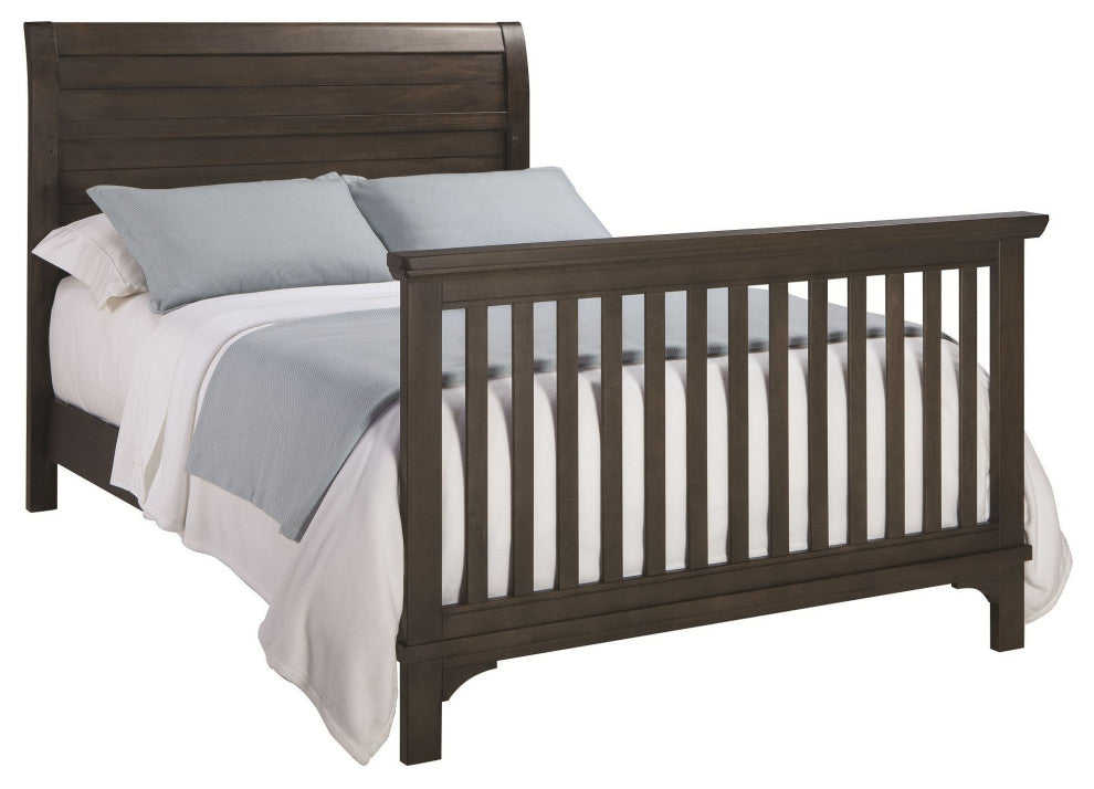 Taylor 57"W Wood Crib, River Rock