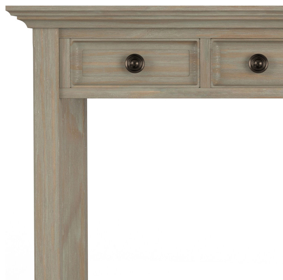 Amherst Solid Wood Desk, Distressed Gray