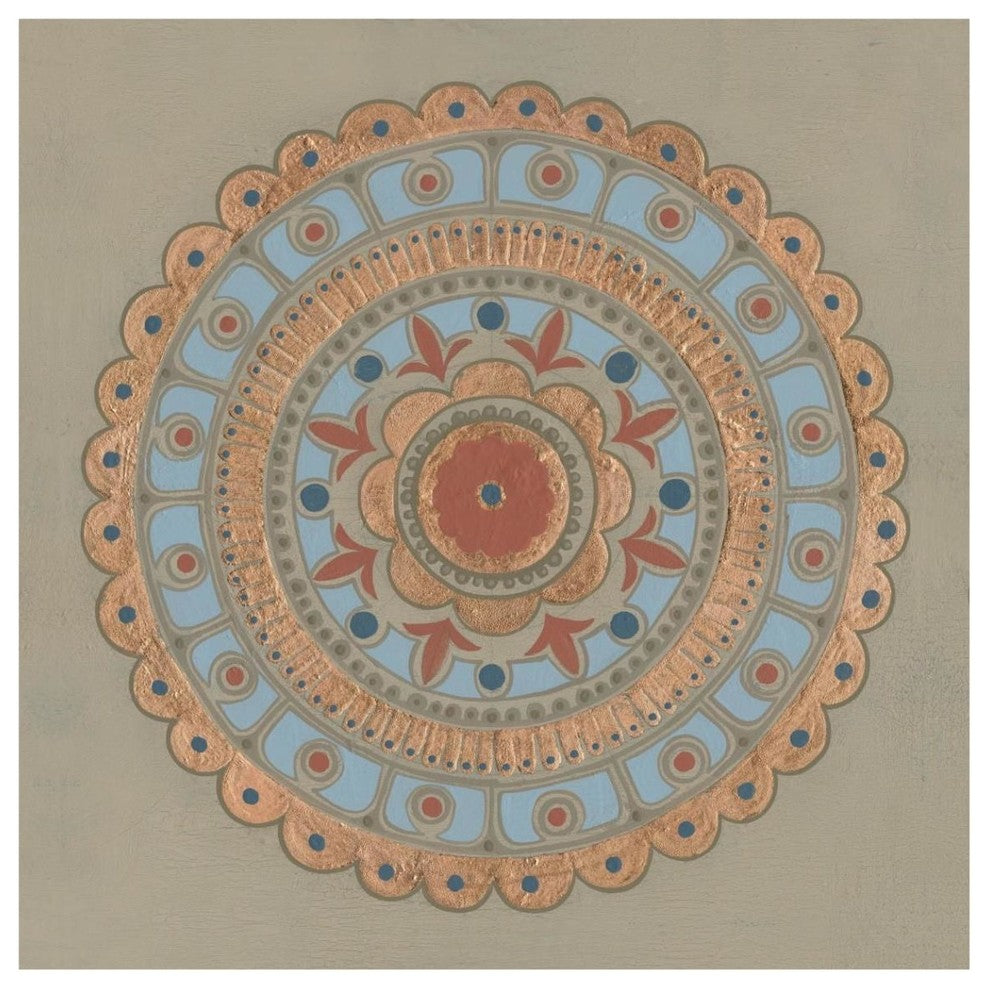 "Copper Mandala II" Digital Paper Print by Kathrine Lovell, 42"x42"