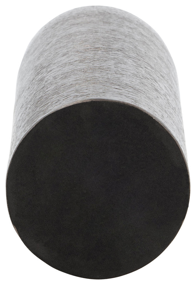 Metal, 18"H Cylinder Vase, Black