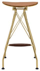 Acme Dragea Bar Stool Set of 2 Whiskey PU and Gold