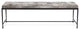 Achen Leather Hide Ottoman Bench by Kosas Home , Gray, 60"