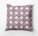 Cowry Check Pillow, Purple, 18"x18"