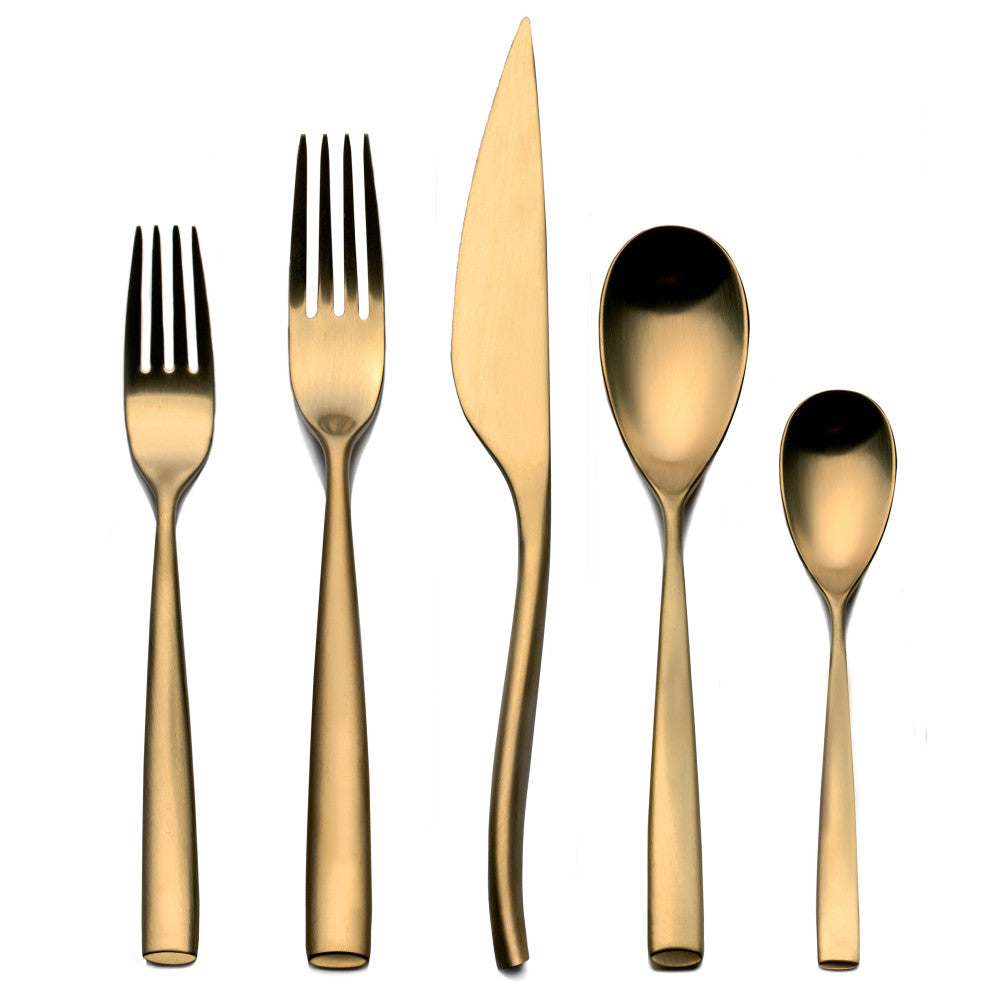 Arte Flatware Set, Ice Gold, 5 Pcs.