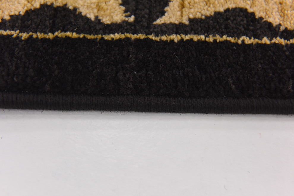 Unique Loom Black Carnation Edinburgh 7' 0 x 10' 0 Area Rug