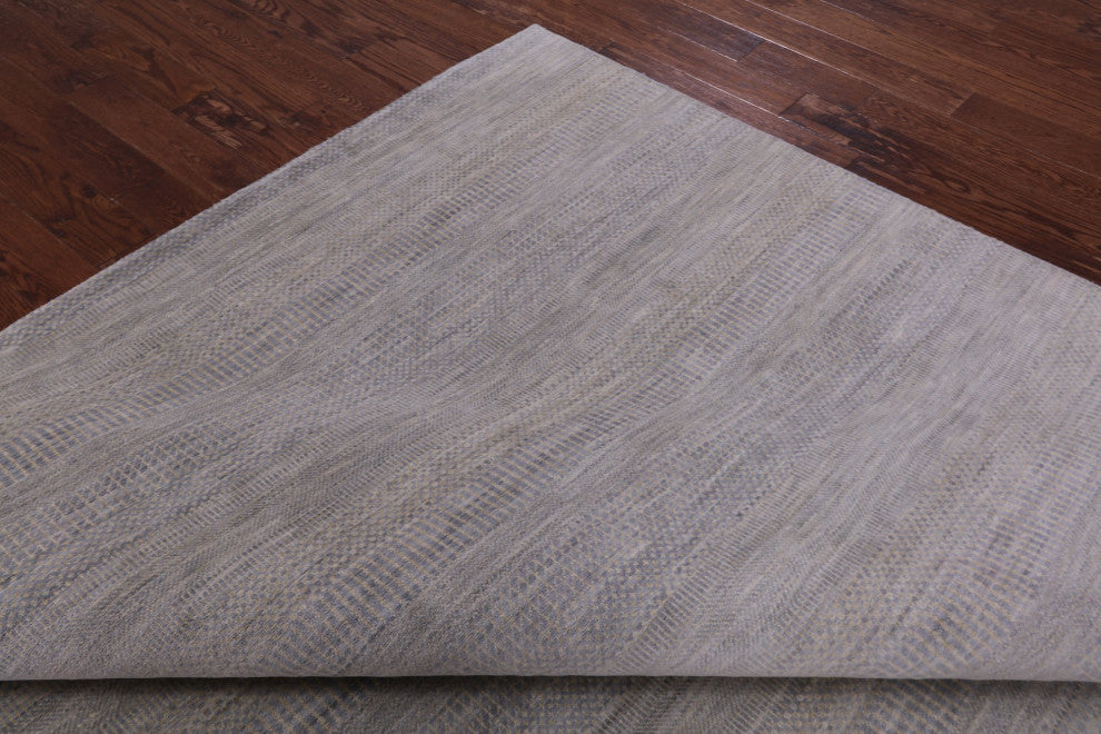 Savannah Grass Hand-Knotted Wool and Silk Rug 9' 0" X 12' 1" Q12002