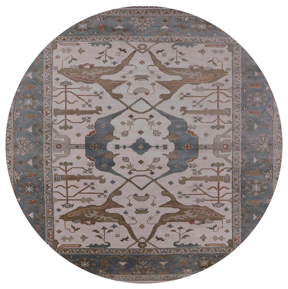 Ahgly Company Indoor Round Mid-Century Modern Area Rugs, 5' Round