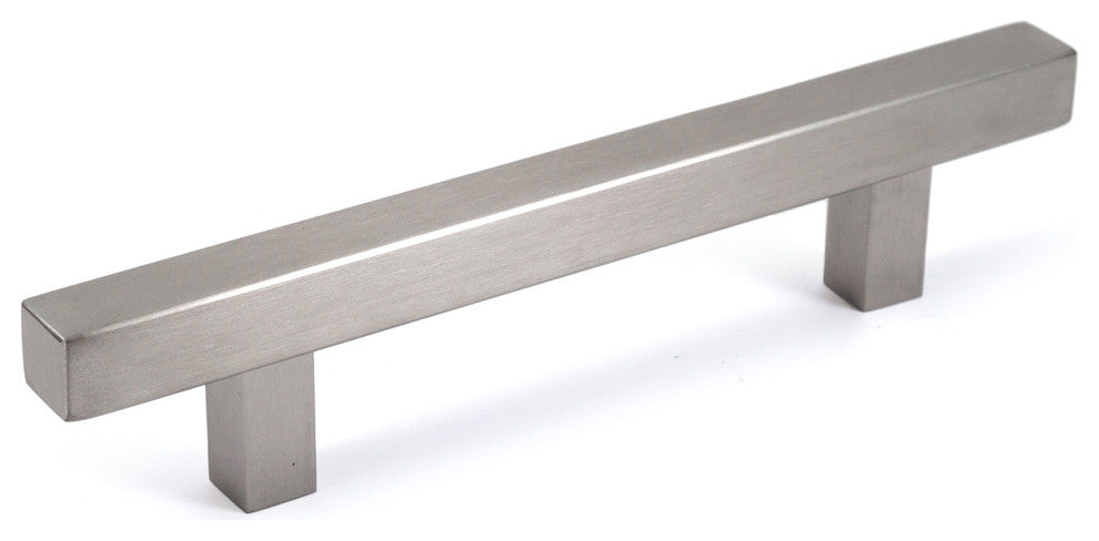Celeste Pi Square Bar Pull Cabinet Handle Brushed Nickel Stainless, 3.75"x6"