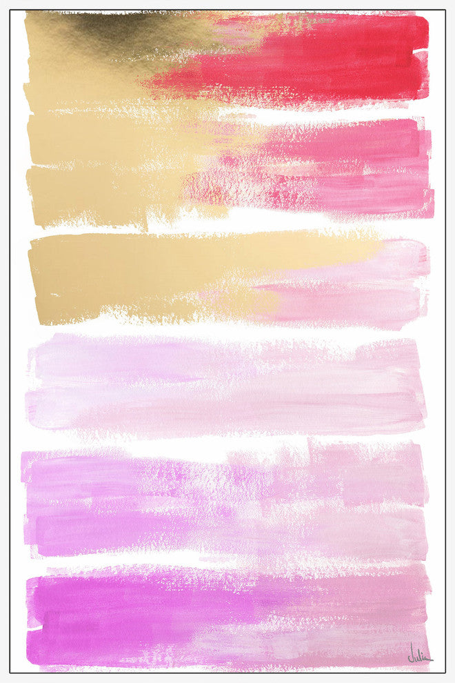 "Shades of Pink" Floater Framed Painting Print, Canvas, 24"x36"