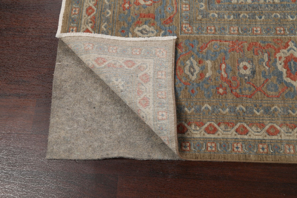 Silver Washed Geometric Ziegler Turkish Oriental 10x13 Area Rug Wool Carpet