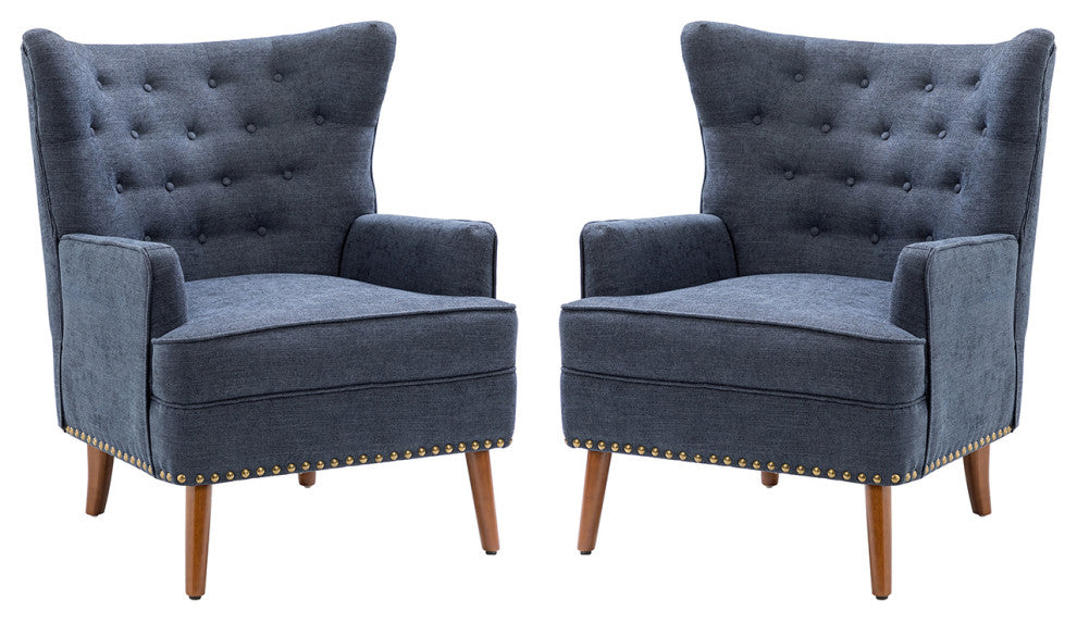 Armchair Set of 2, Navy