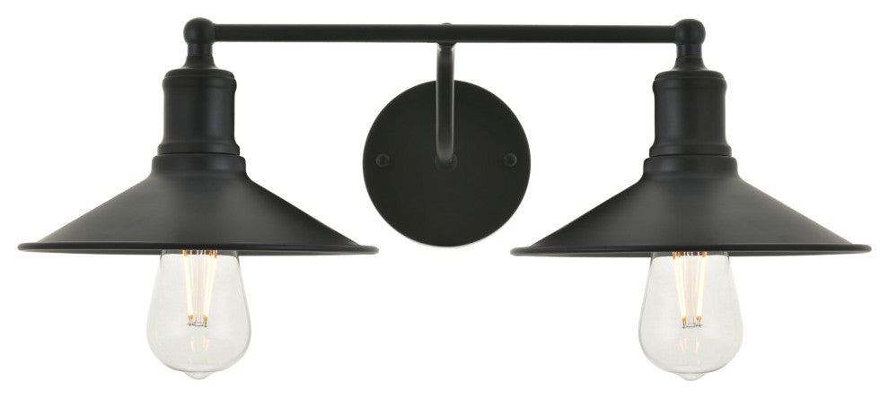 Elegant Lighting LD4033W21 Etude 2 Light 21"W Bathroom Vanity - Black