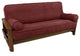 Solid Microsuede Full Futon Cover Set, Red Wine