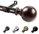 Julian 13/16" Diameter Curtain Rod, Cocoa, 18-28"