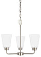 Generation Lighting Lighting 3-Light Chandelier, Brushed Nickel