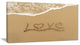 "Love Written on Sandy Seashore" Seascape Wall Art, 1 Panel, 60"x28"