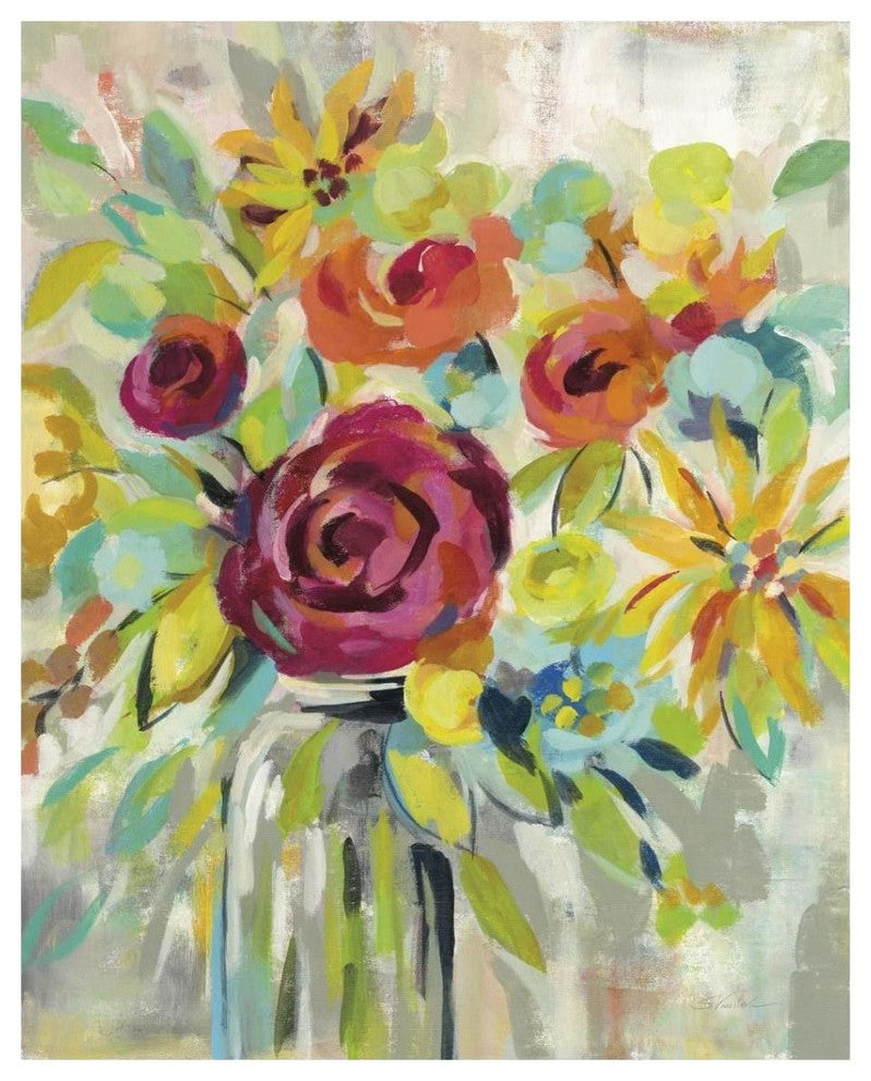"Flower Still Life I" Digital Paper Print by Silvia Vassileva, 30"x37"