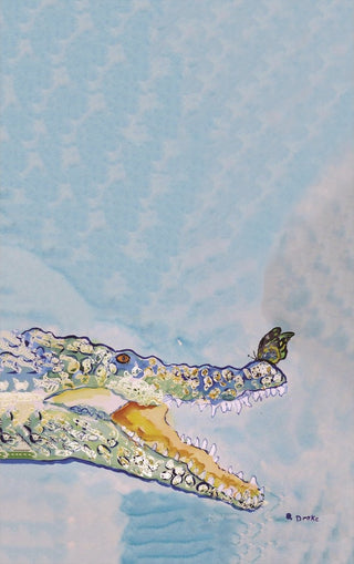 Crocodile and Butterfly Kitchen Microfiber Kitchen Drying Towel 25 Inches