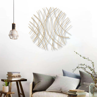Eleni Small Abstract Wall Decor - Gold