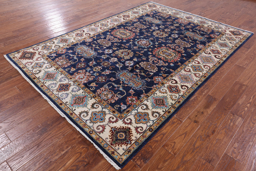 Hand Knotted Persian Tabriz Wool Rug 6' 10" X 9' 8" Q9998