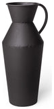 Rustic Narrow Black Metal Decorative Jug