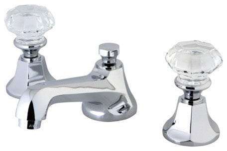 Kingston Brass Widespread Bathroom Faucet With Brass Pop-Up, Polished Chrome