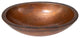 19" Oval Single Bowl Vessel Double Wall Hammered Copper Bathroom Sink, 18 Gauge