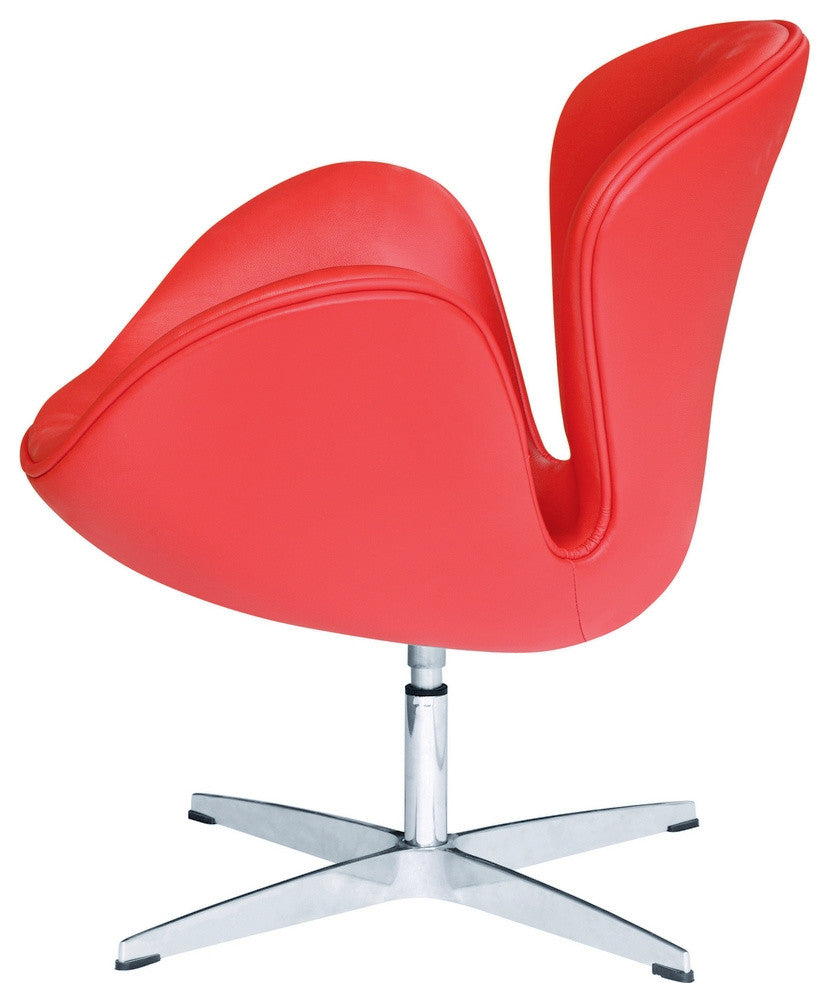 Modern Classics Swan Chair Leather, Red